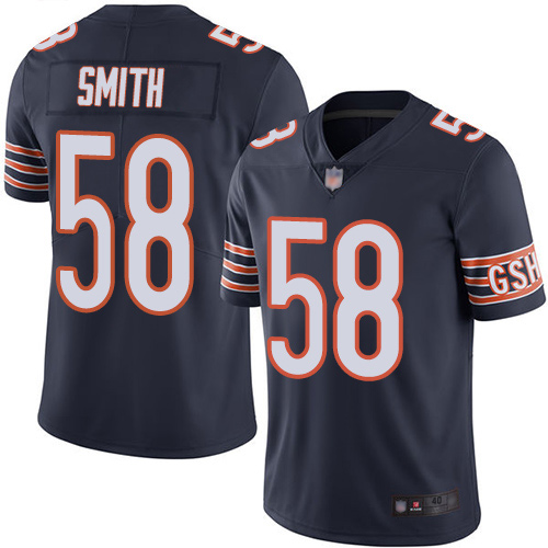 Chicago Bears Limited Navy Blue Men Roquan Smith Home Jersey NFL Football 58 Vapor Untouchable
